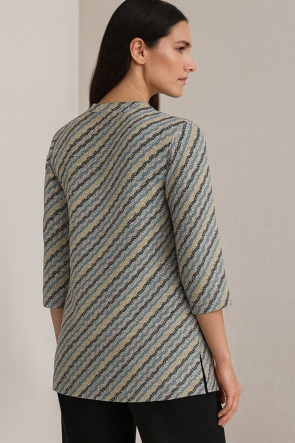 women’s zigzag printed kurti - 25246