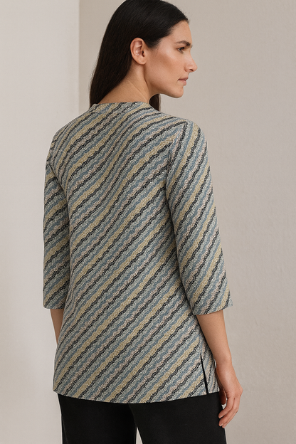 Women’s Zigzag Printed Kurti - 25246