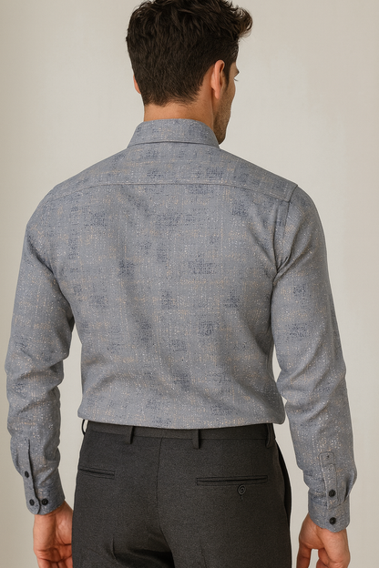 Men’s Premium Textured Printed Formal Shirt