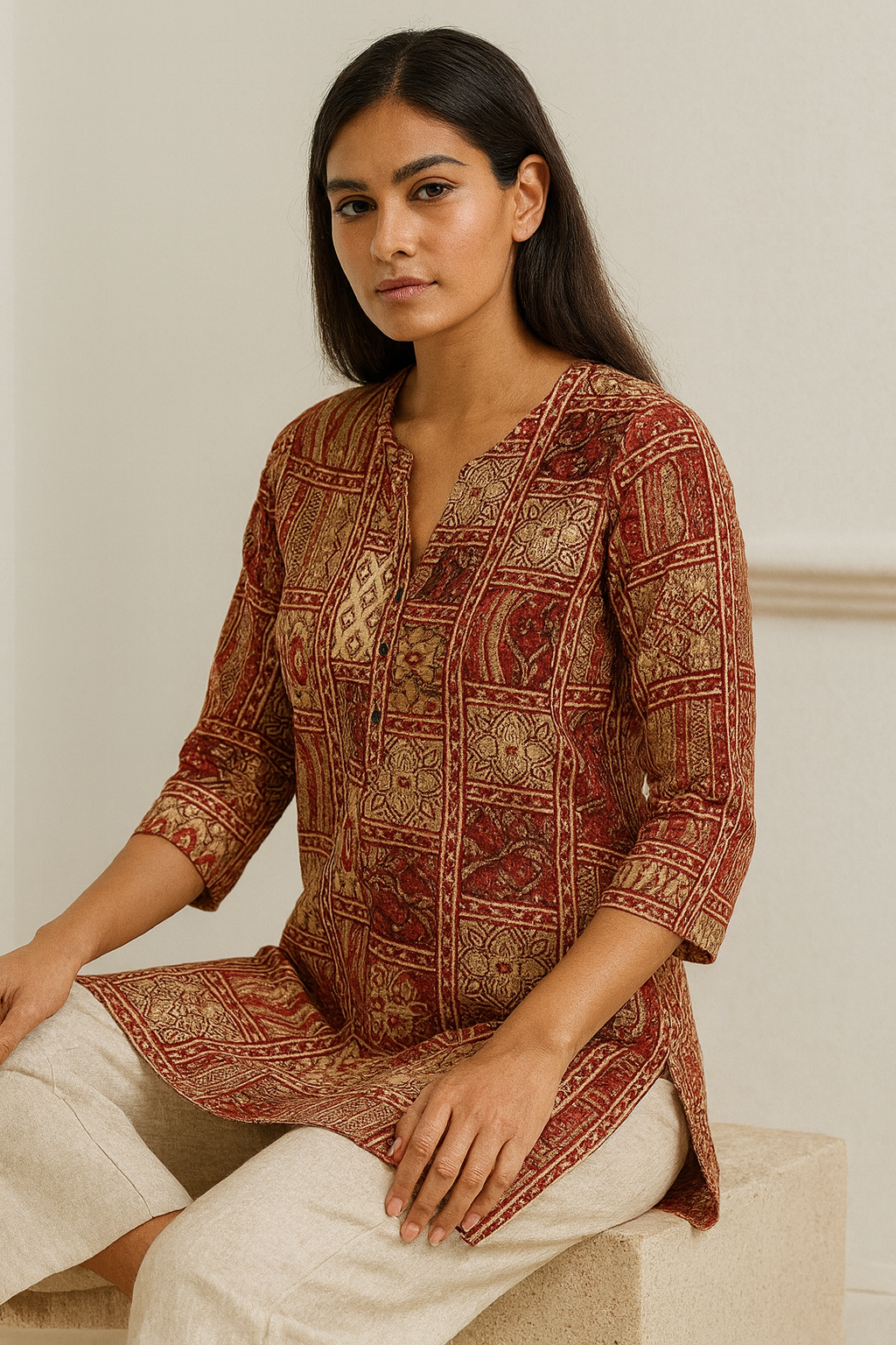 women’s ethnic printed multicolor boho pattern - 26062