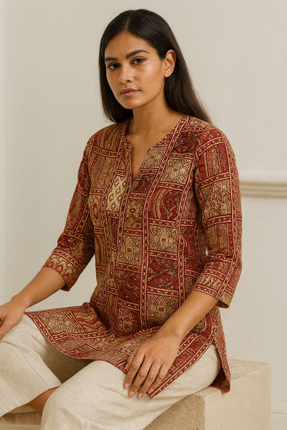 Women’s Ethnic Printed Multicolor Boho Pattern - 26062