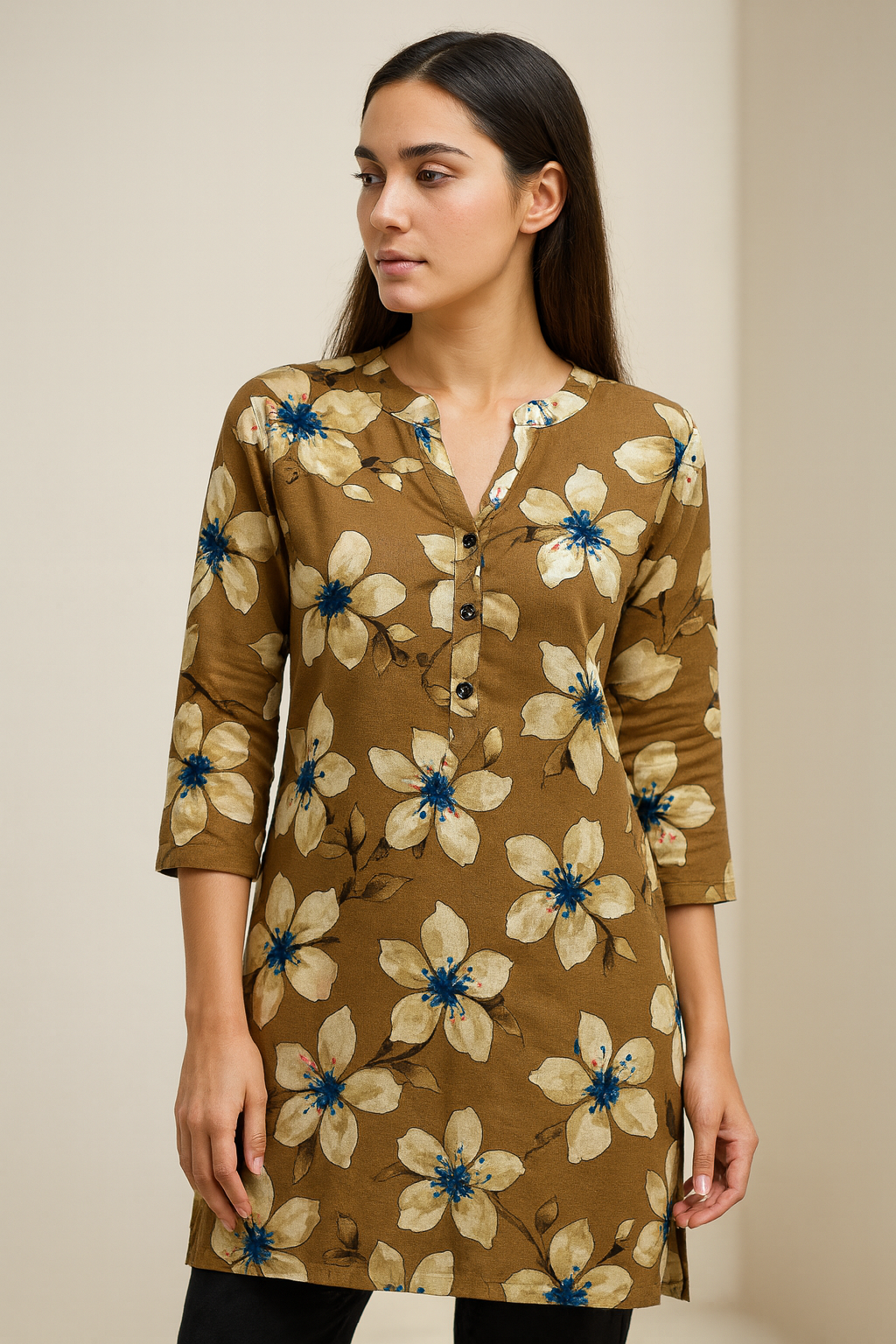 women's floral printed kurti - 26174