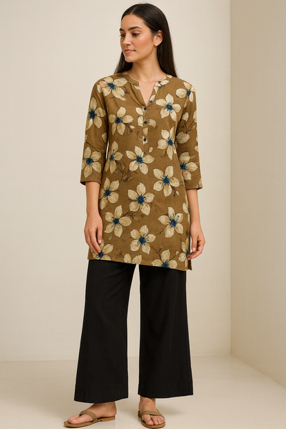 Women's Floral Printed Kurti - 26174