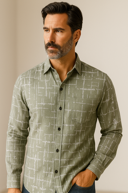 ROCCK’Z Men’s Premium Printed Casual Shirt - 26244