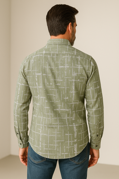 ROCCK’Z Men’s Premium Printed Casual Shirt - 26244