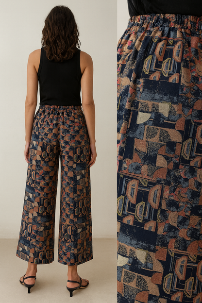 Women’s Abstract Geometric Print Palazzo - 26262