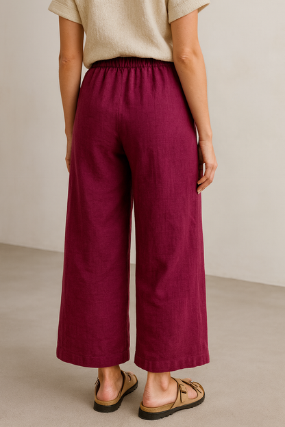Women’s Solid Magenta Palazzo - 26268