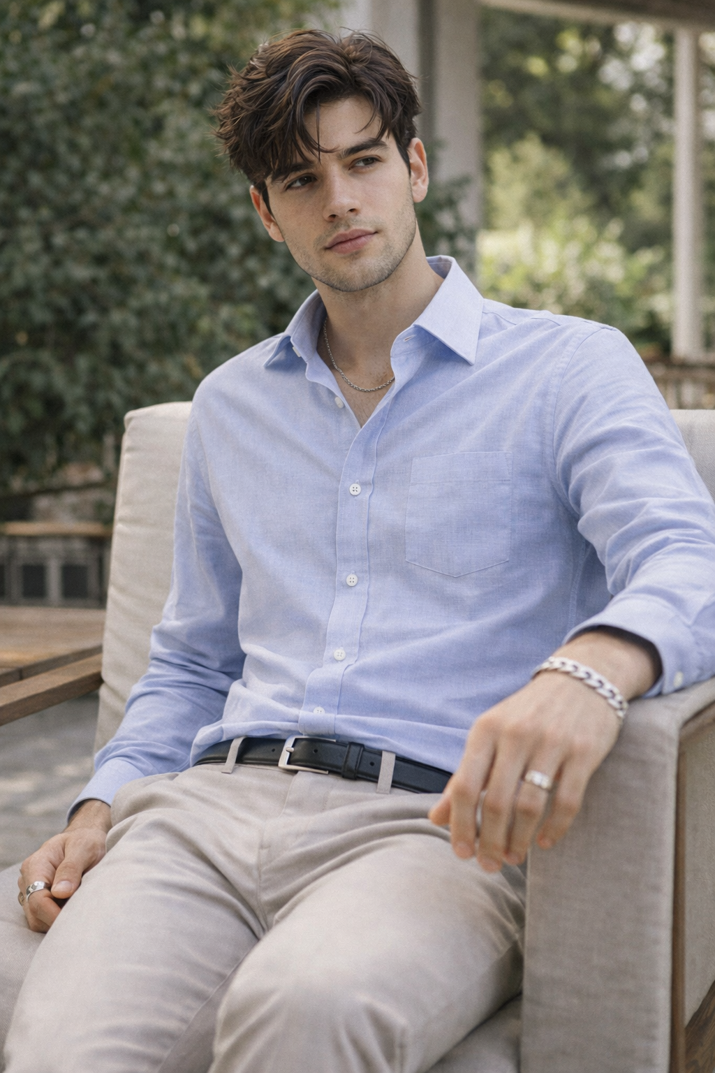 Light Blue Premium PHPL Formal Shirt for Men - 01