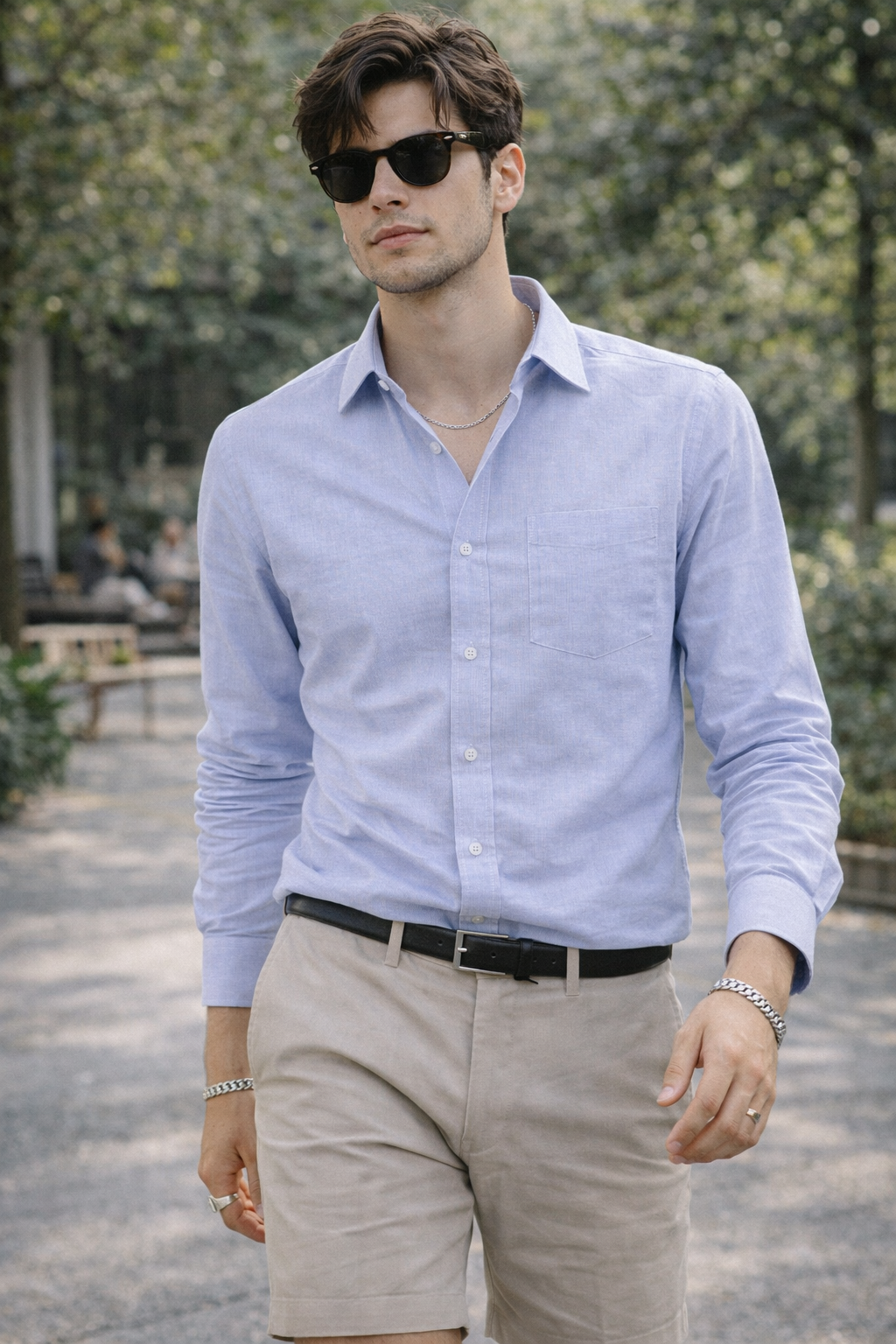 Light Blue Premium PHPL Formal Shirt for Men - 01