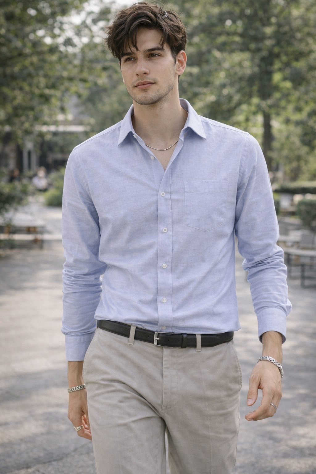 Light Blue Premium PHPL Formal Shirt for Men - 01