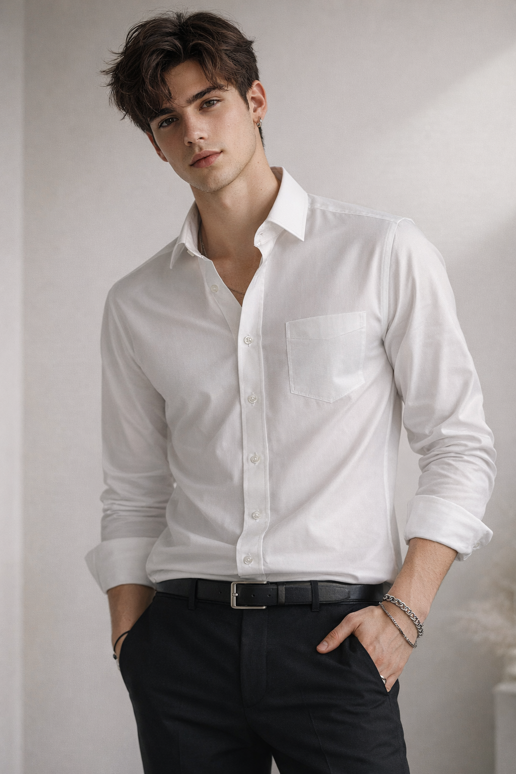 Classic White Premium Formal Shirt - 13