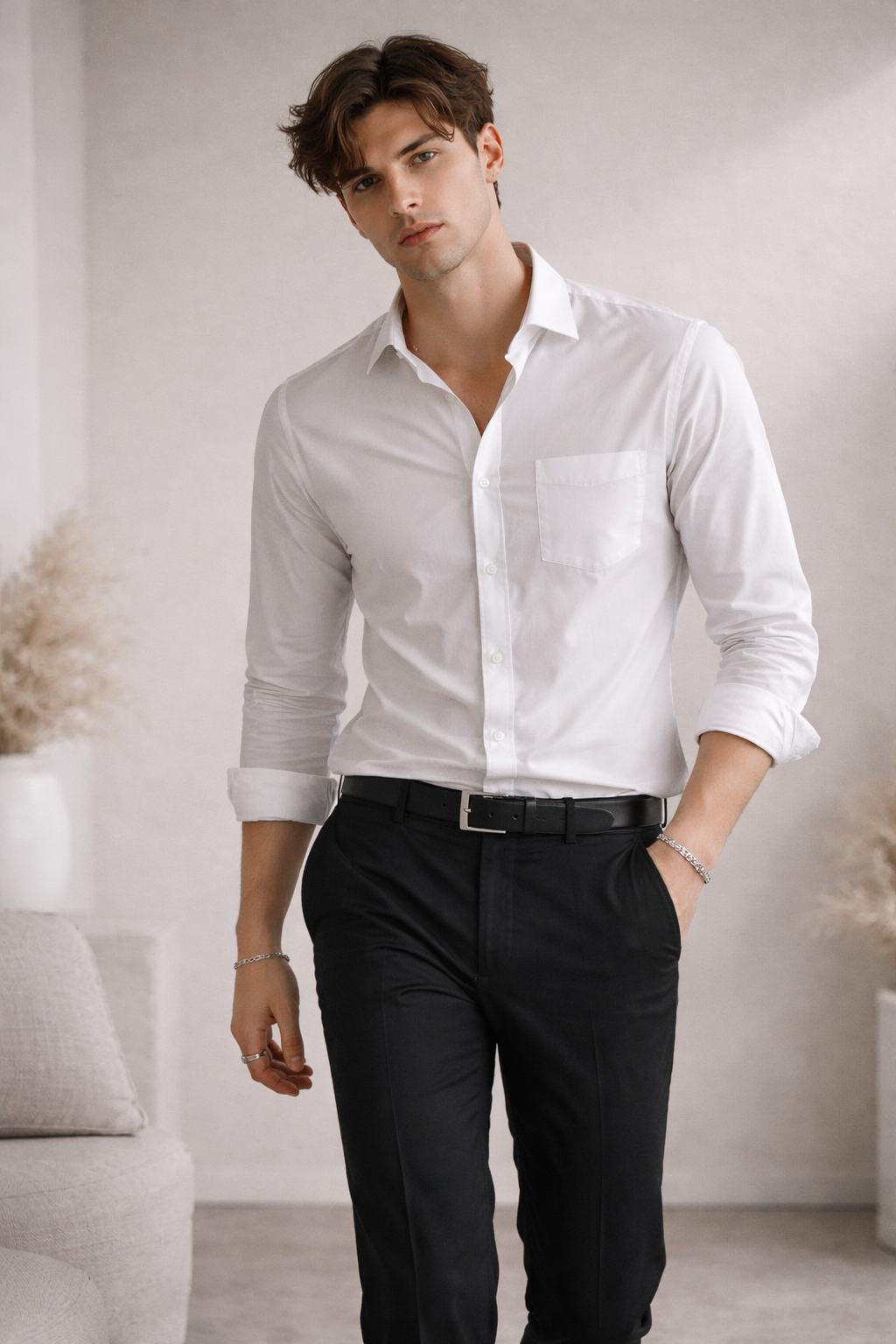 Classic White Premium Formal Shirt - 13