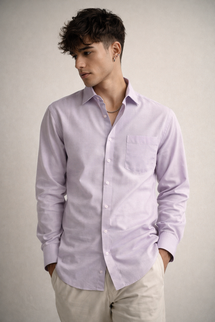 Men’s Premium Soft Lilac Formal Shirt - 19