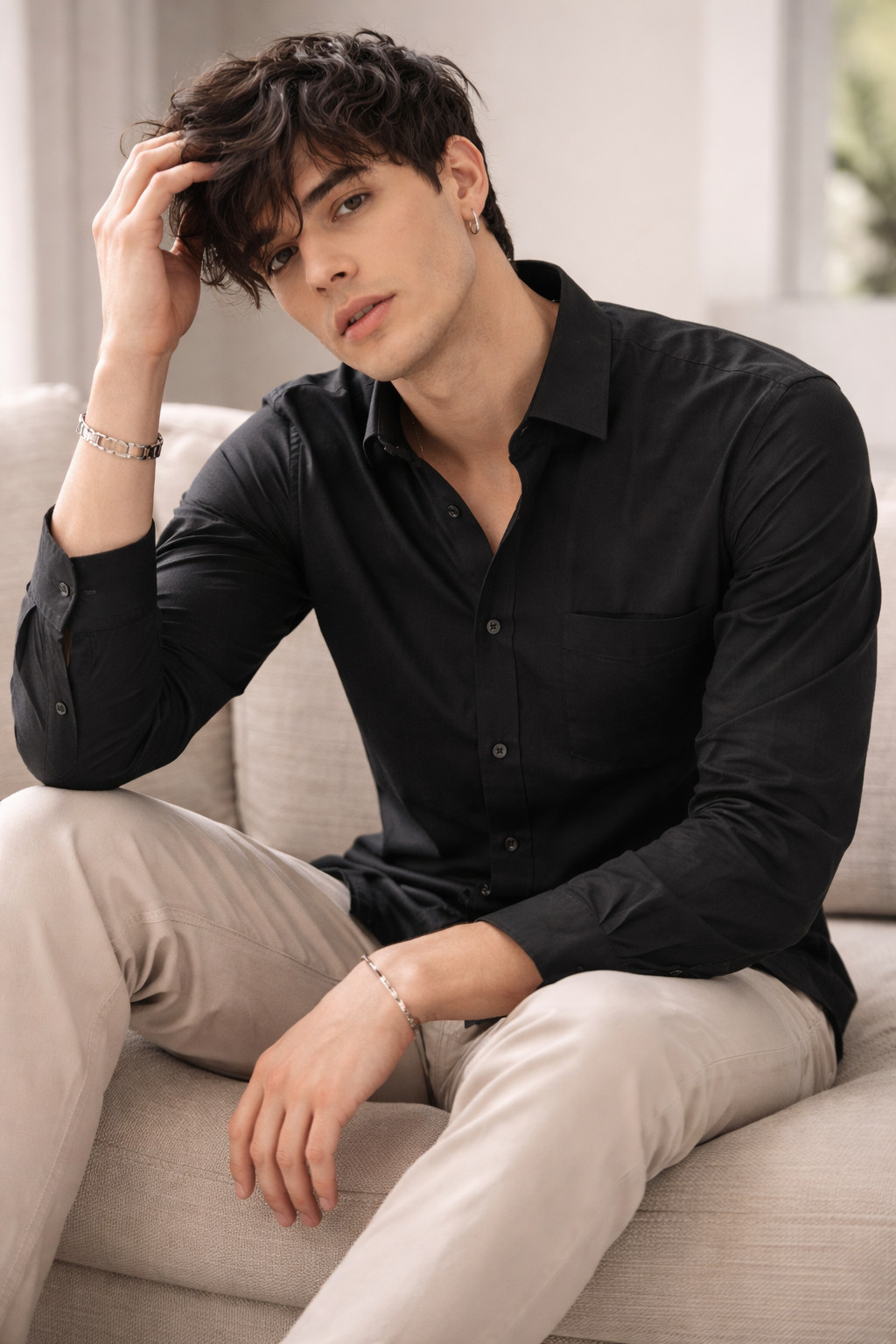 Men’s Classic Black Formal Shirt - 35