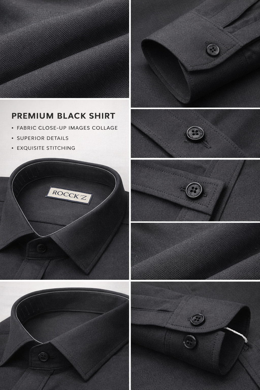 Men’s Classic Black Formal Shirt - 35