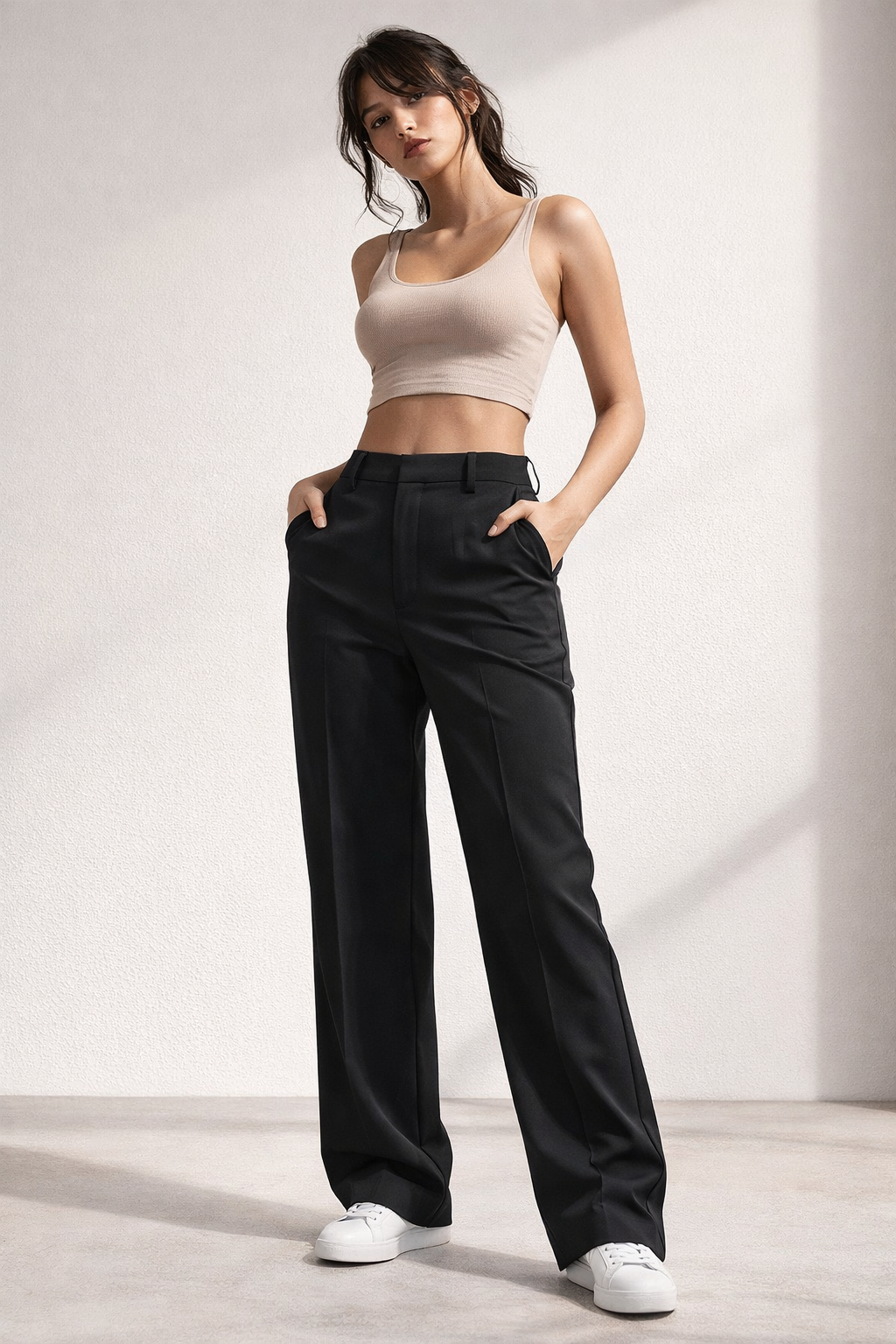 Women's Essential Classic Black Office Pants - 26599
