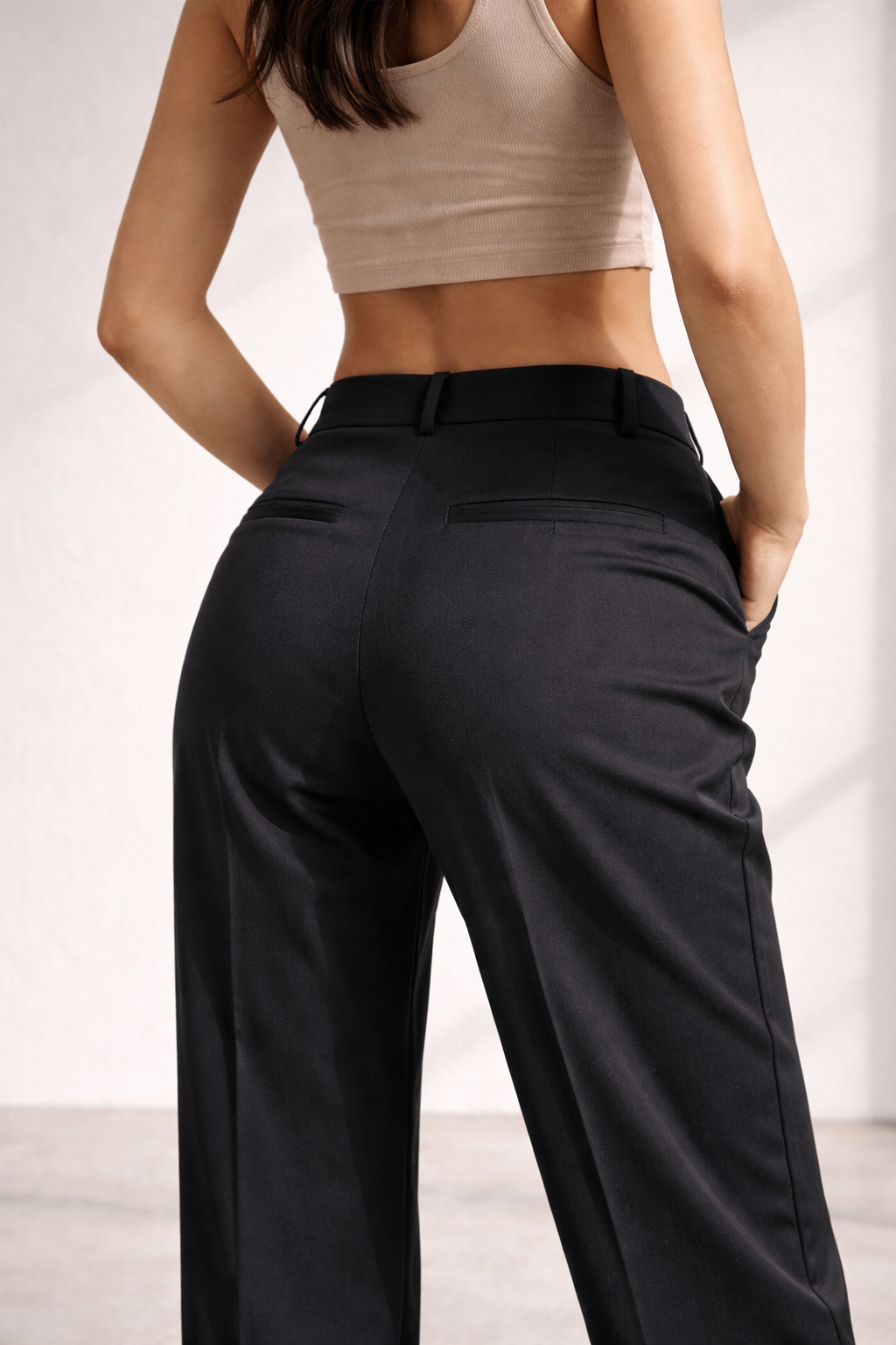 Women's Essential Classic Black Office Pants - 26599