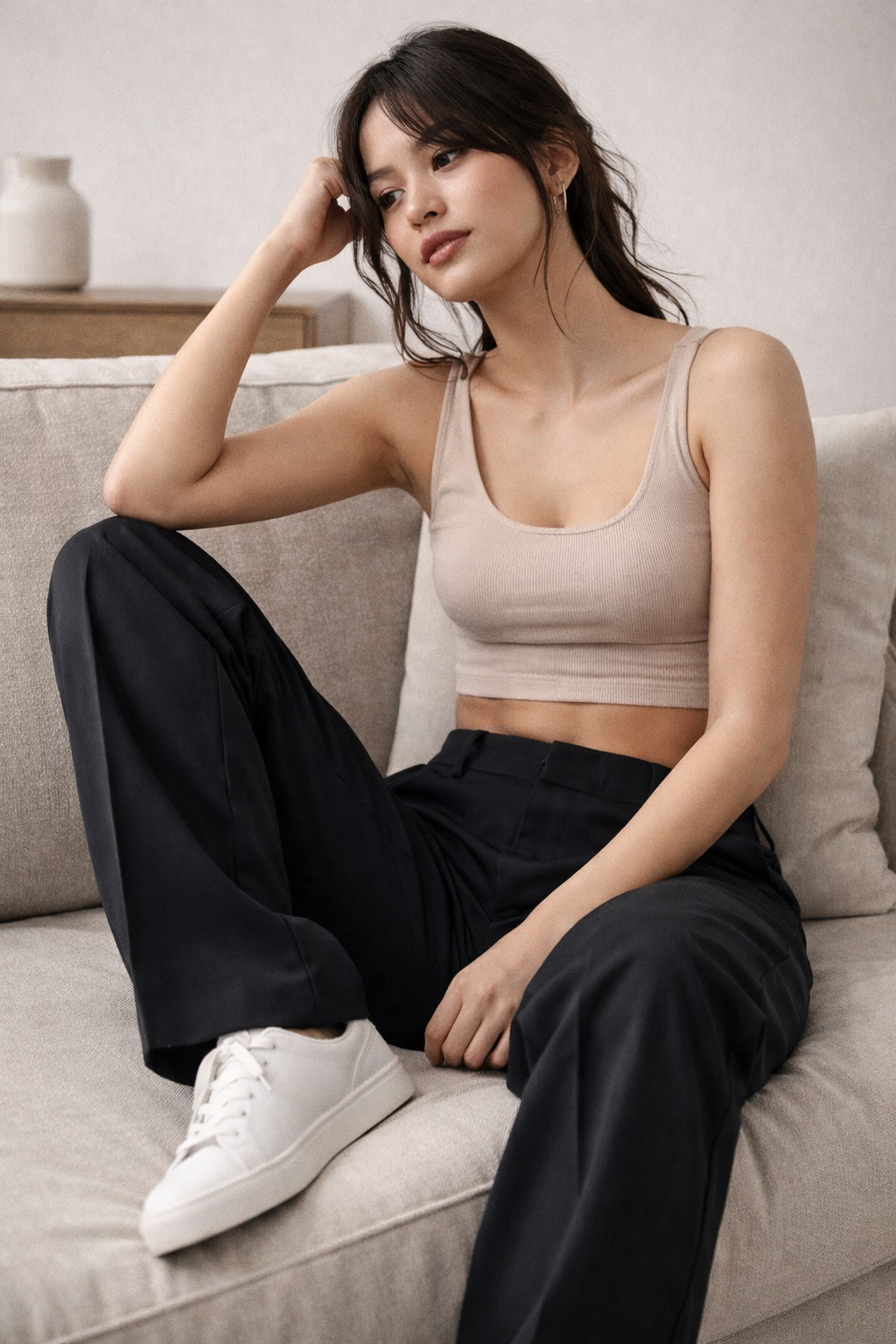 Women's Essential Classic Black Office Pants - 26599