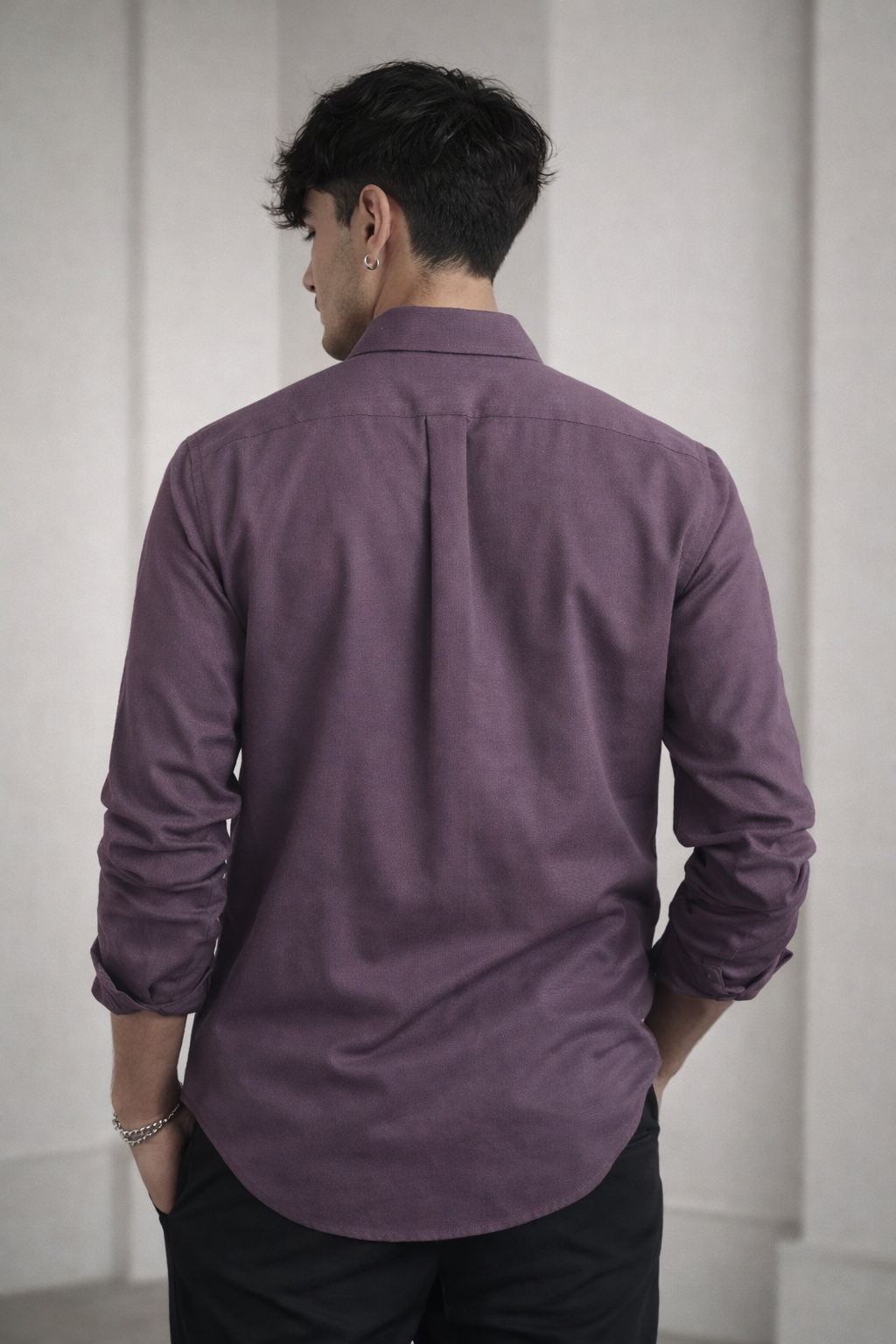 Premium Solid Violet Men’s Formal Shirt - 104