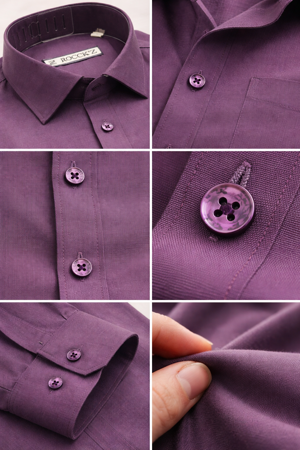 Premium Solid Violet Men’s Formal Shirt - 104