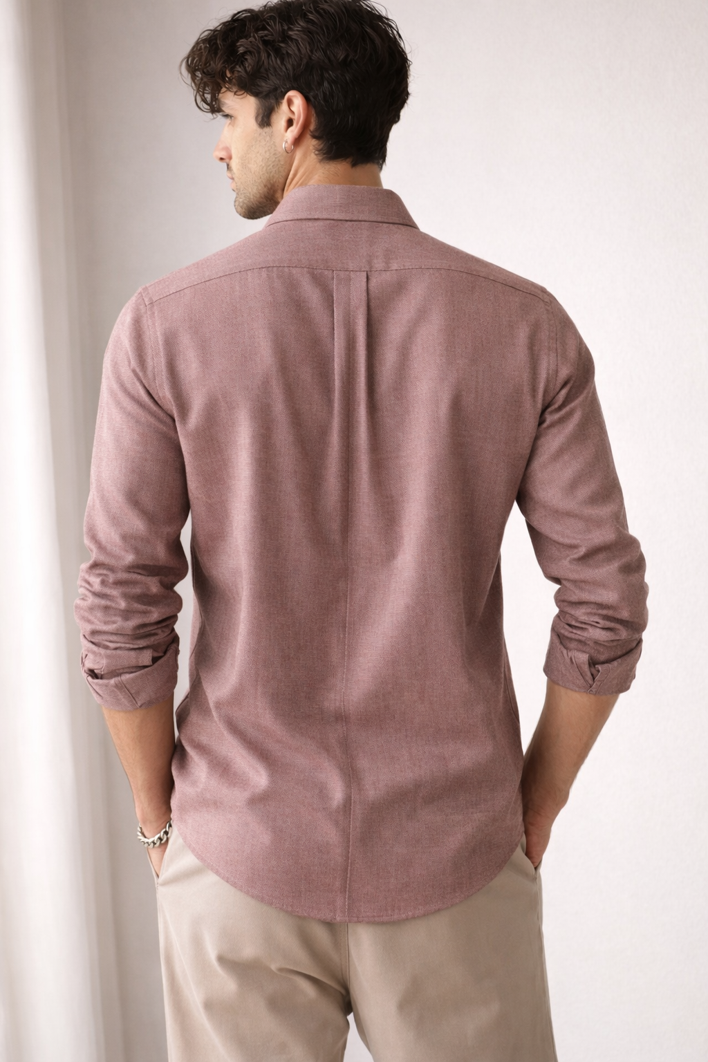 Men’s Premium Textured Cotton Shirt – 124