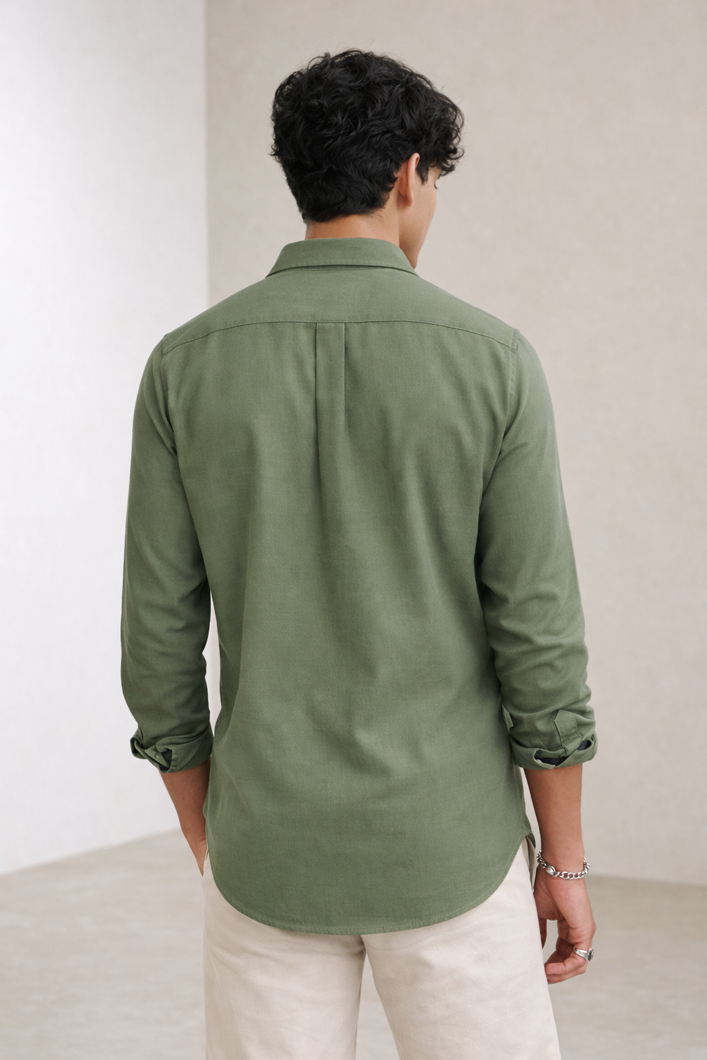 Men’s Premium Olive Green Formal Shirt - 142