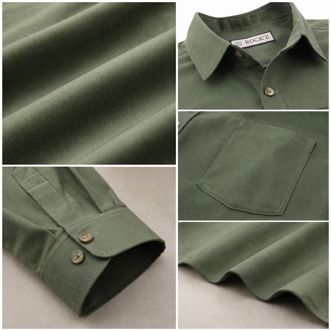 Men’s Premium Olive Green Formal Shirt - 142