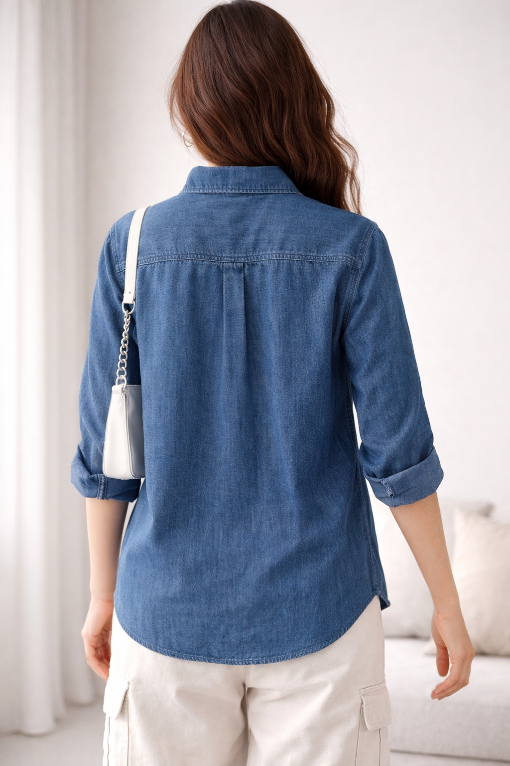 Women's Dark Indigo Denim Shirt - 24400