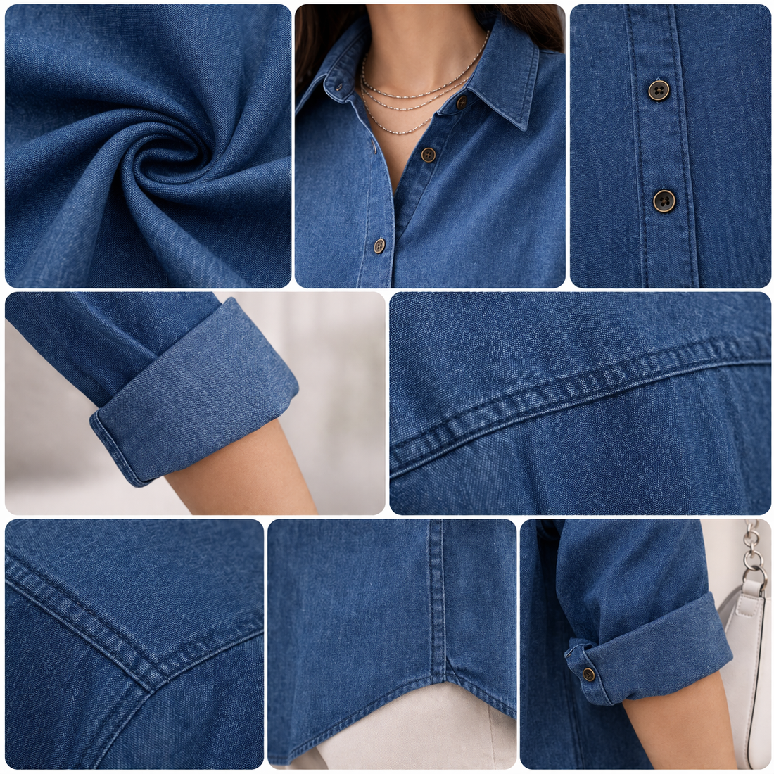Women's Dark Indigo Denim Shirt - 24400