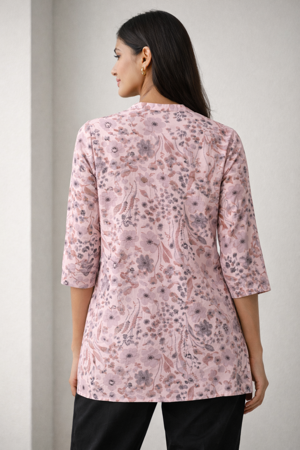 Women’s Floral Print Cotton Kurti - 25219