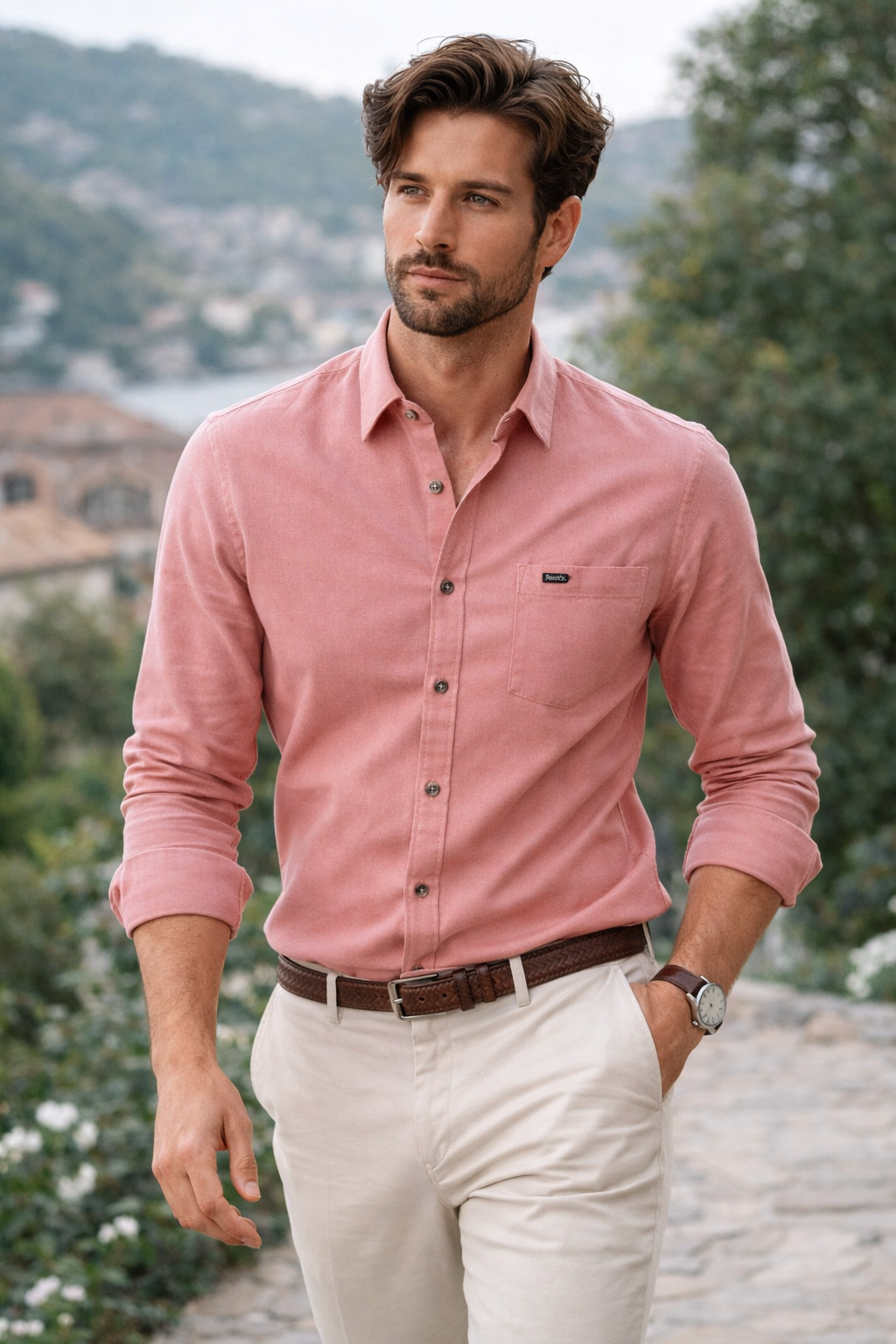 Rocck’z Premium Dusty Rose cotton Shirt - 26154