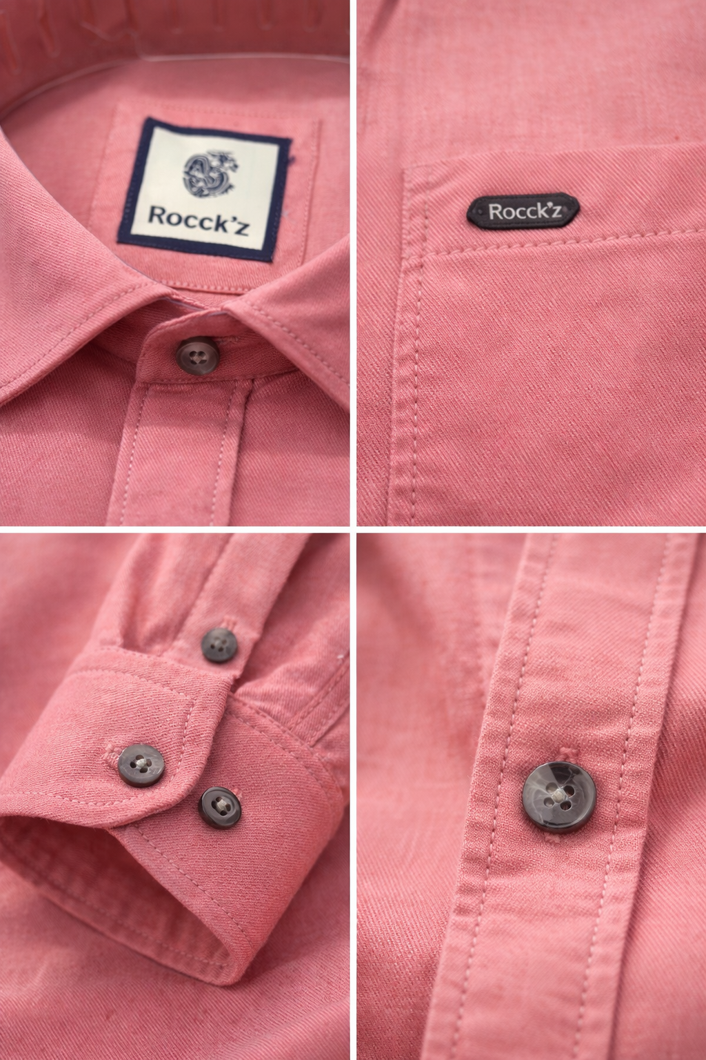 Rocck’z Premium Dusty Rose cotton Shirt - 26154