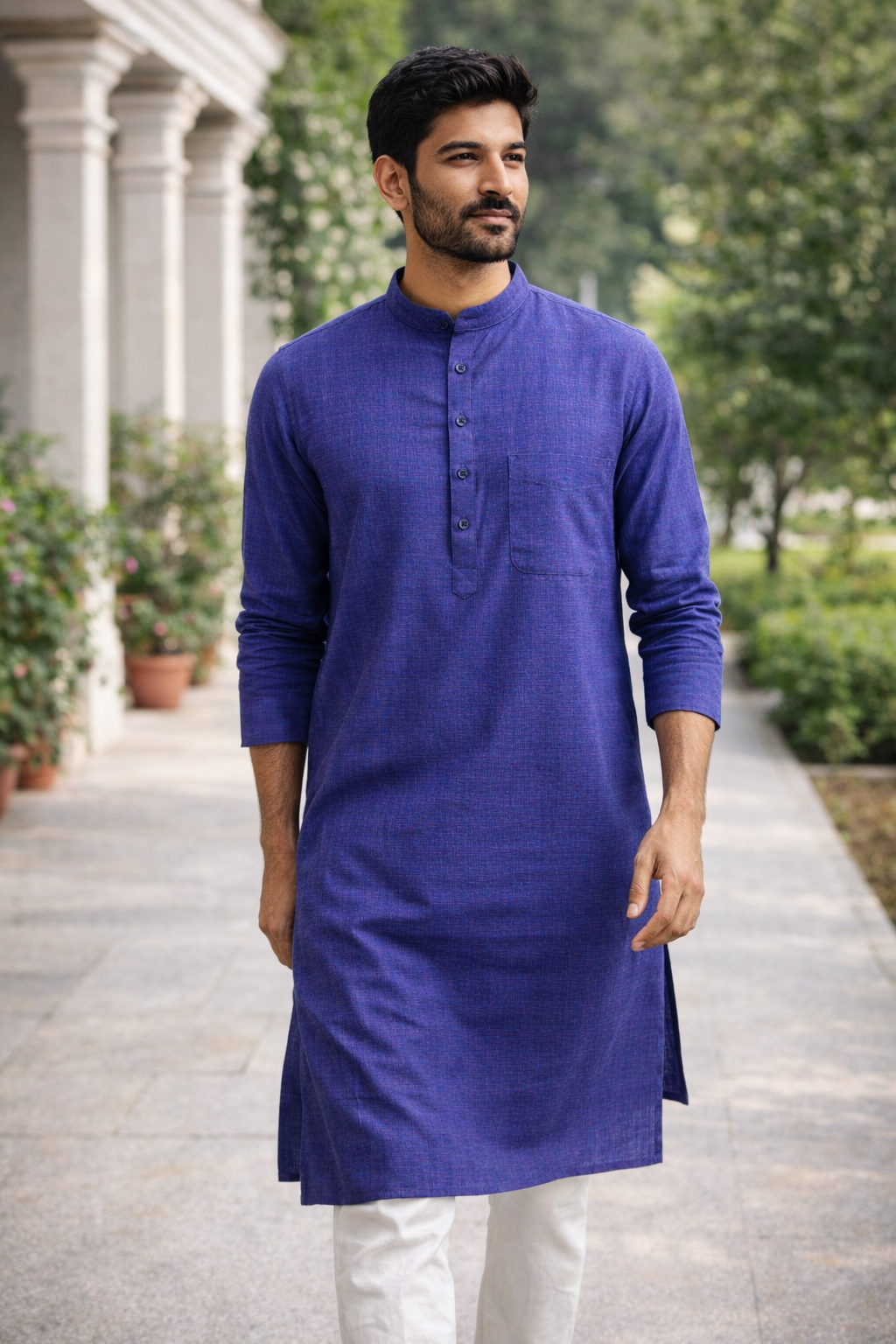Men’s Premium Cotton Linen Kurta Pajama - 23003