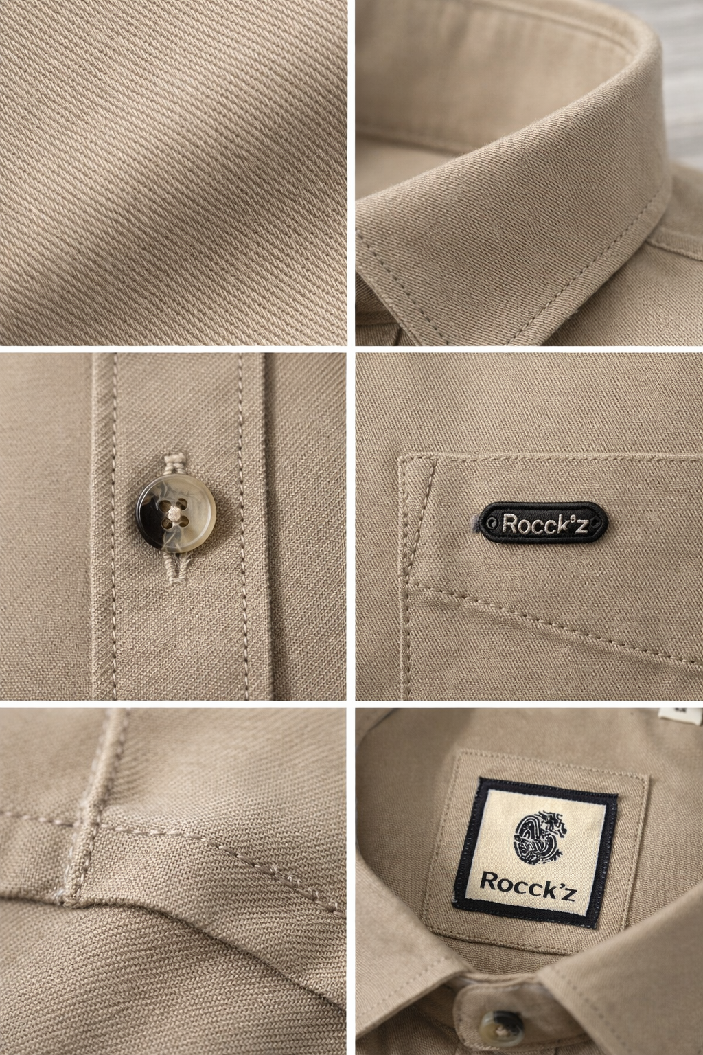 Men’s Premium Khaki Cotton Formal Shirt - 26161