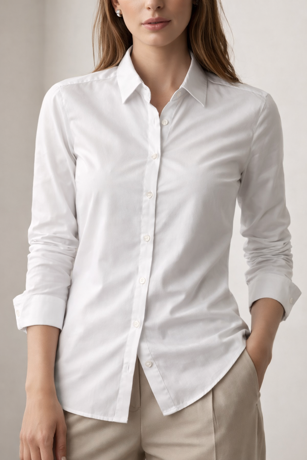 Women’s Crisp White Formal Shirt - 26310