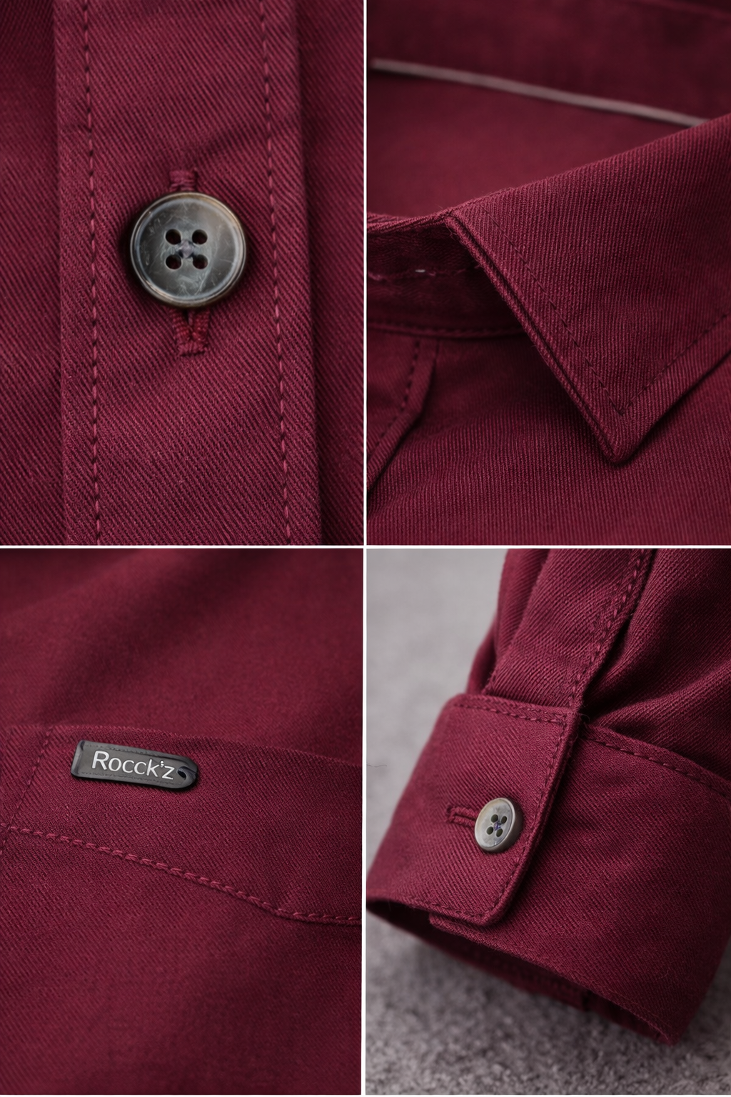Men's Maroon Solid Cotton Casual Shirt - 26157