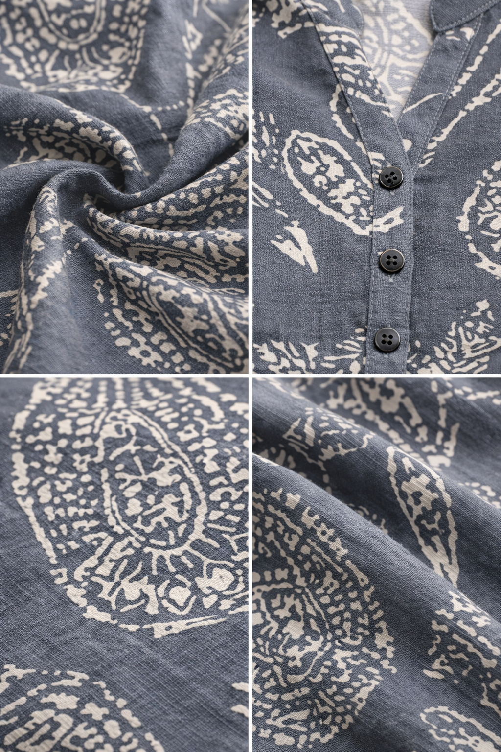 Slate Grey Abstract Print Women’s Kurti - 26001