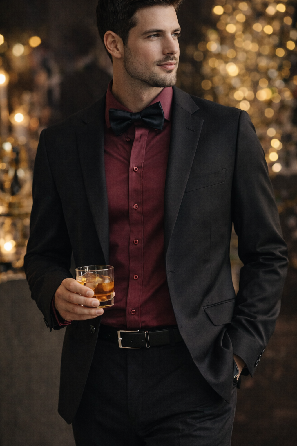 Premium Solid Cotton Satin Maroon Formal Shirt  - 26497
