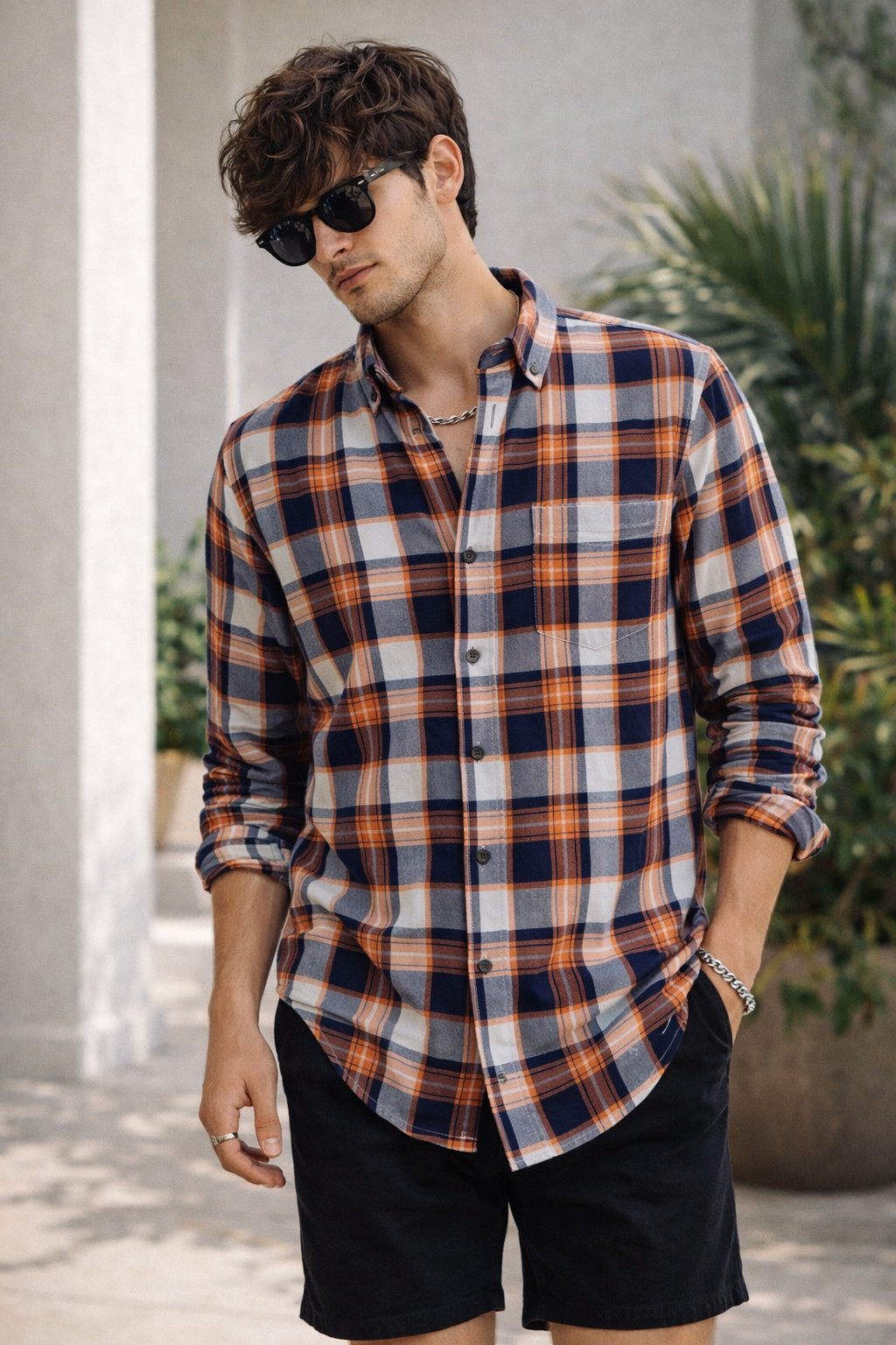 Premium Cotton Checkered Shirt  -25233