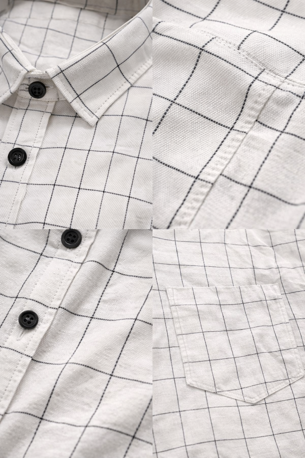 White Checkered Casual Shirt -  23205