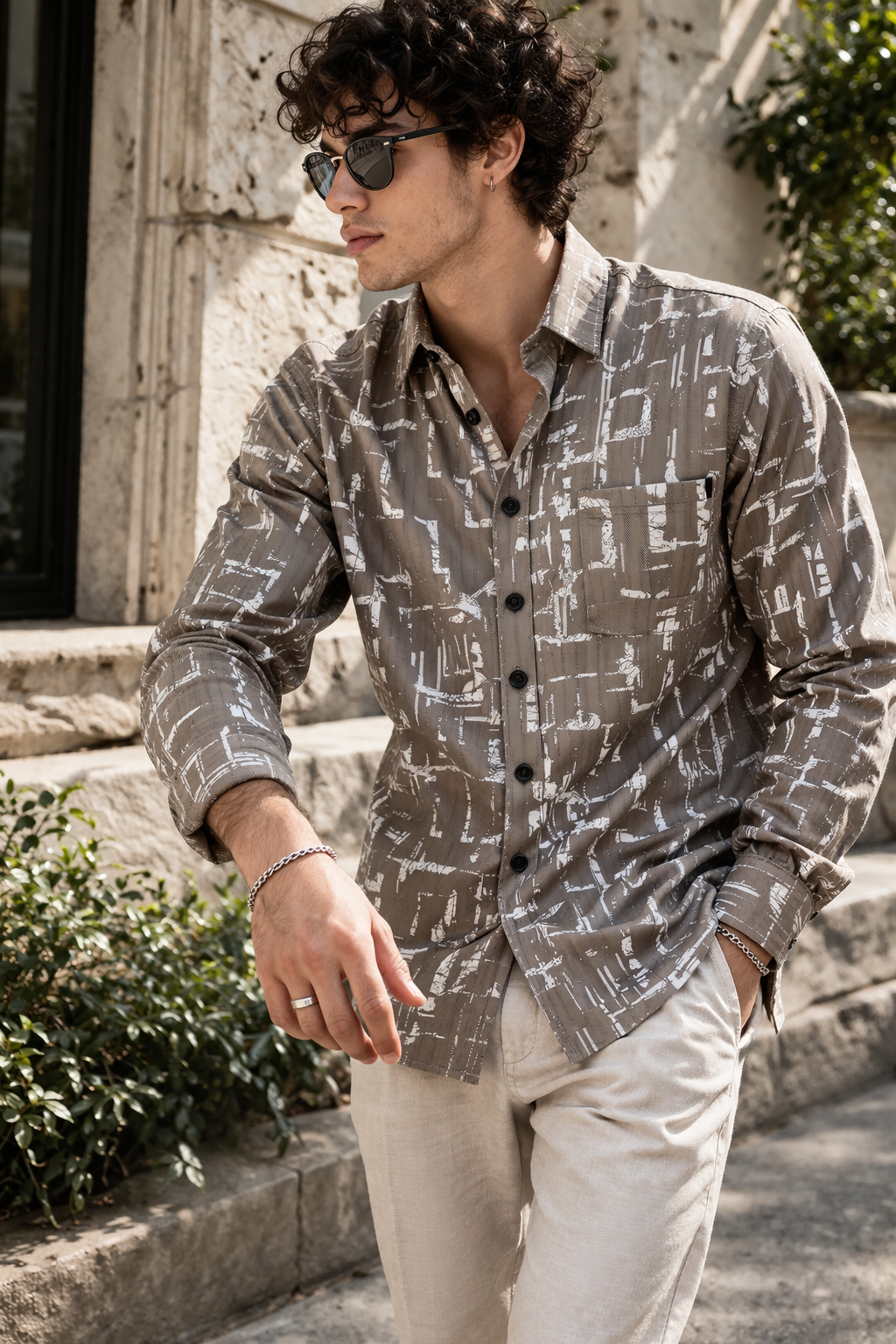 Men’s Premium Printed Casual Shirt –  26245