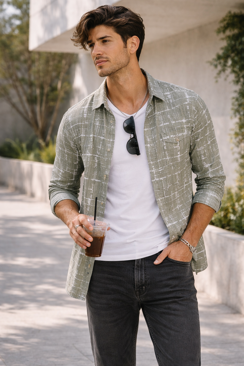 ROCCK’Z Men’s Premium Printed Casual Shirt - 26244