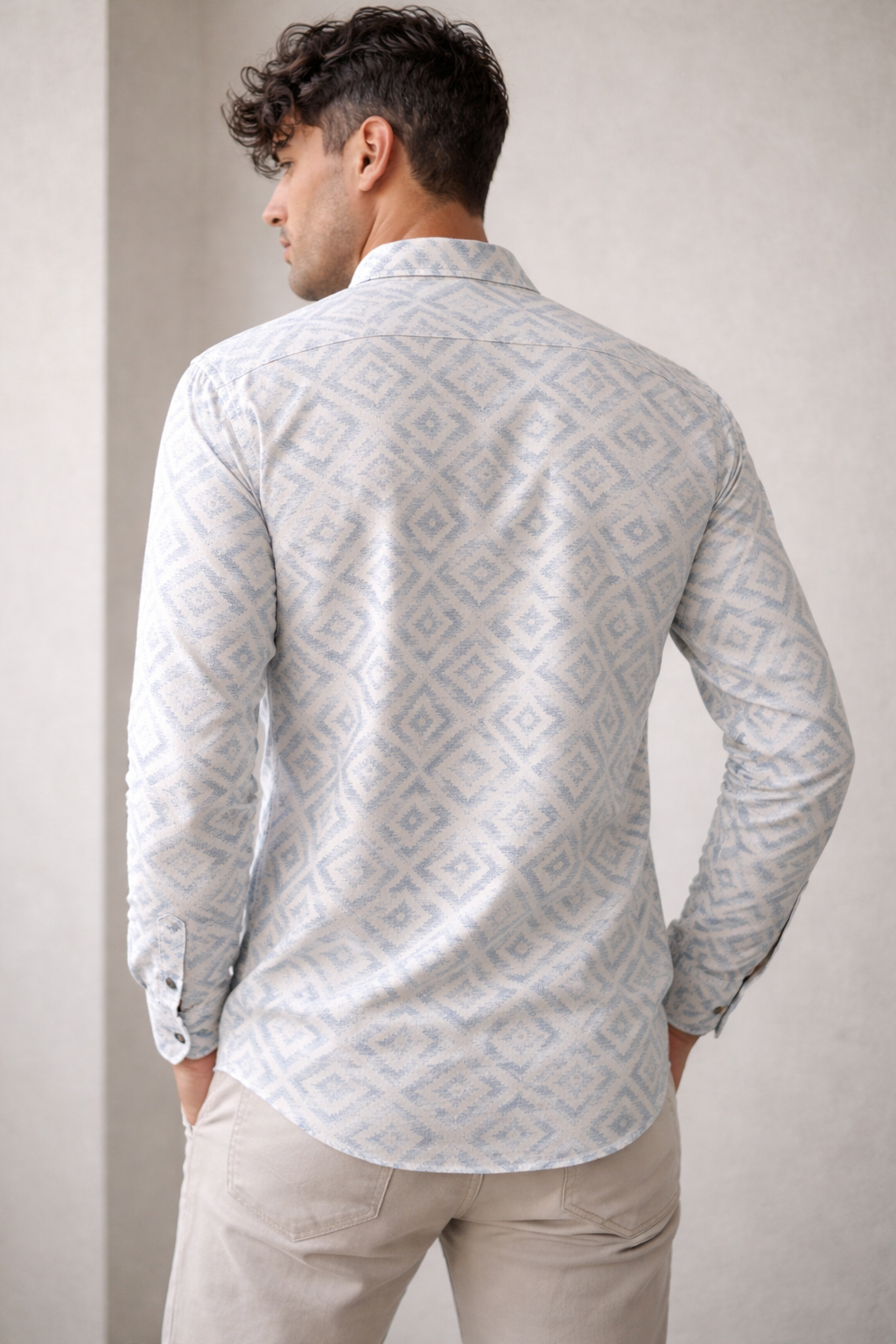 Men’s Premium Cotton Printed Casual Shirt  - 26240