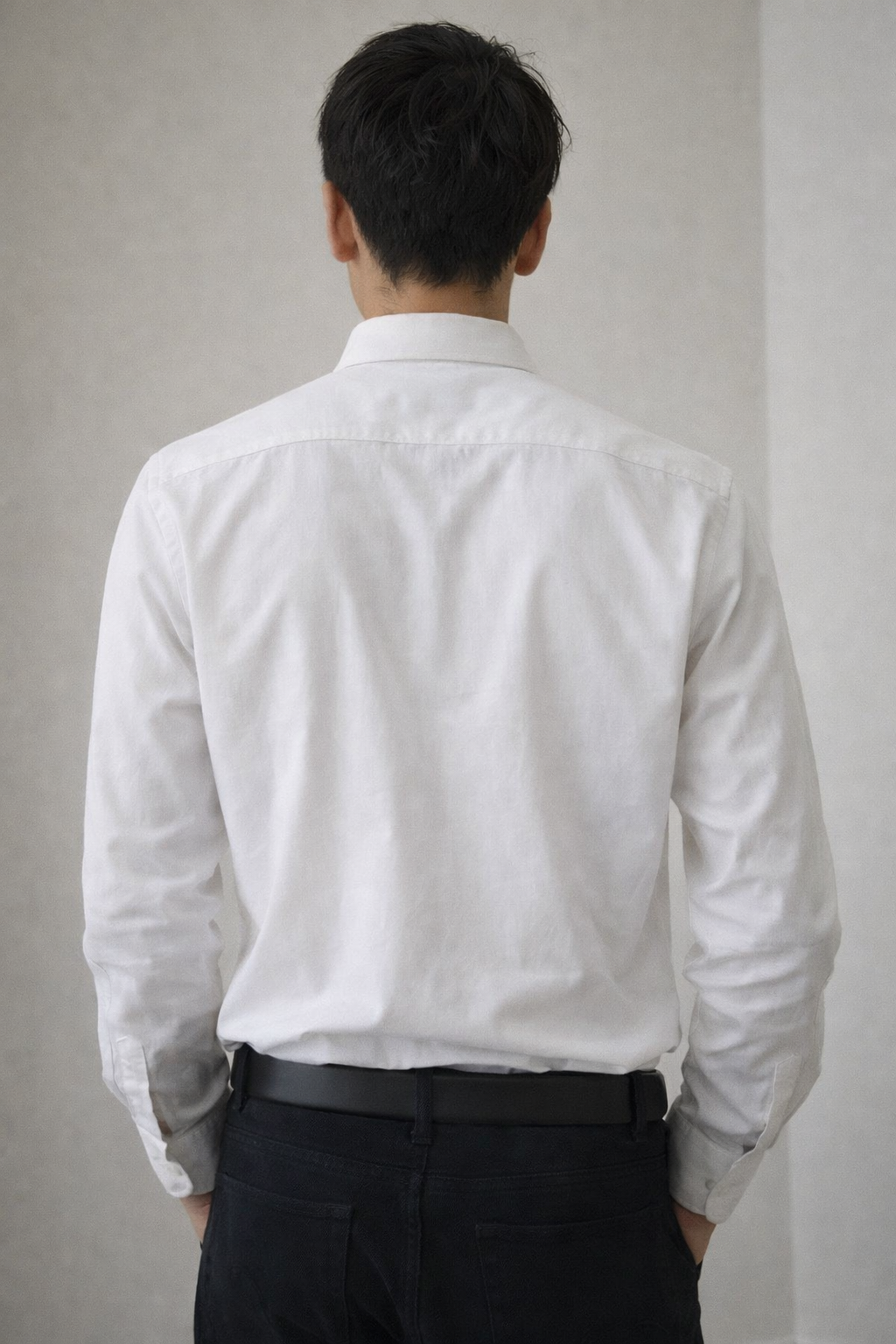 Premium White Cotton Formal Shirt - 26163