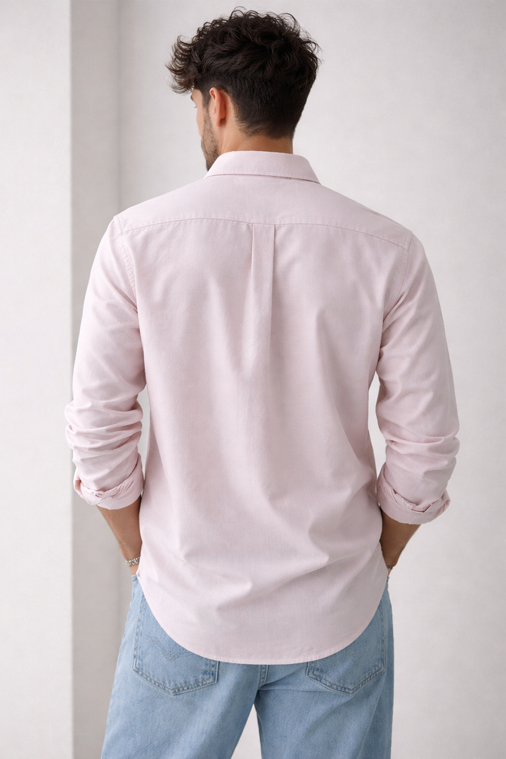 Blush Pink Cotton Formal Shirt - 26156