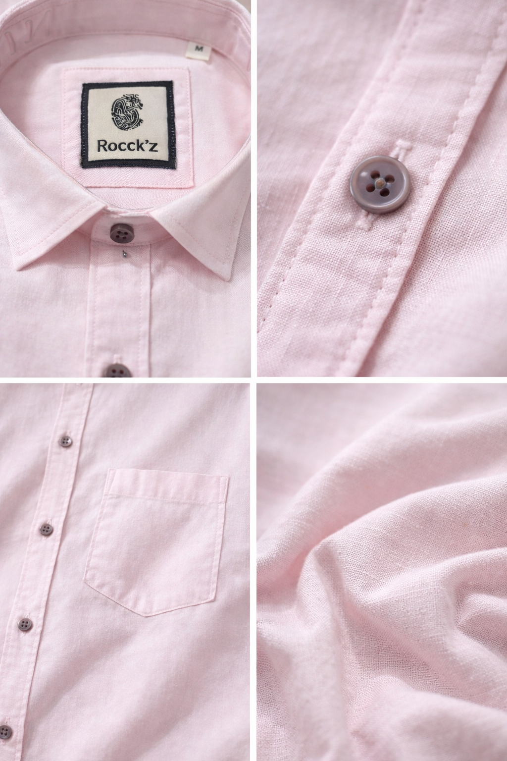 Blush Pink Cotton Formal Shirt - 26156