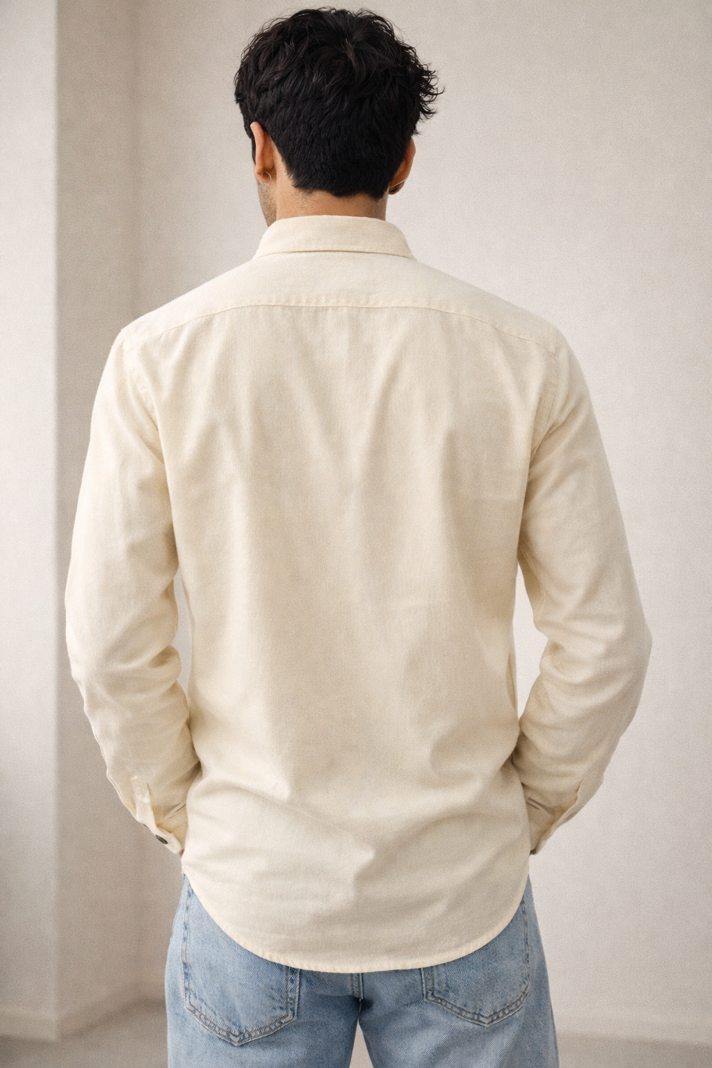 Men’s Premium Cotton Formal Shirt – Pale Cream - 25672