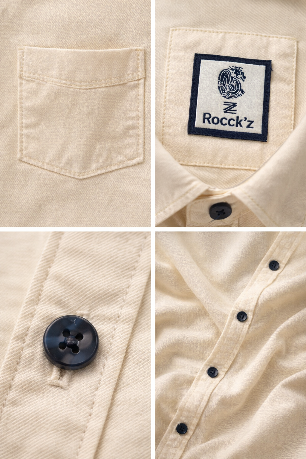 Men’s Premium Cotton Formal Shirt – Pale Cream - 25672