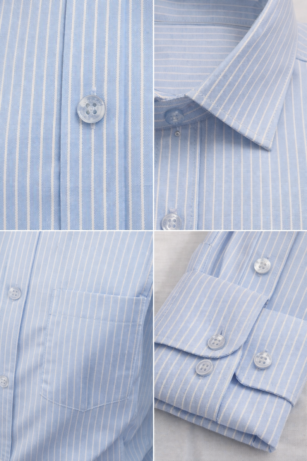 Rocck’z Men’s Sky blue Striped Formal Shirt - 26324