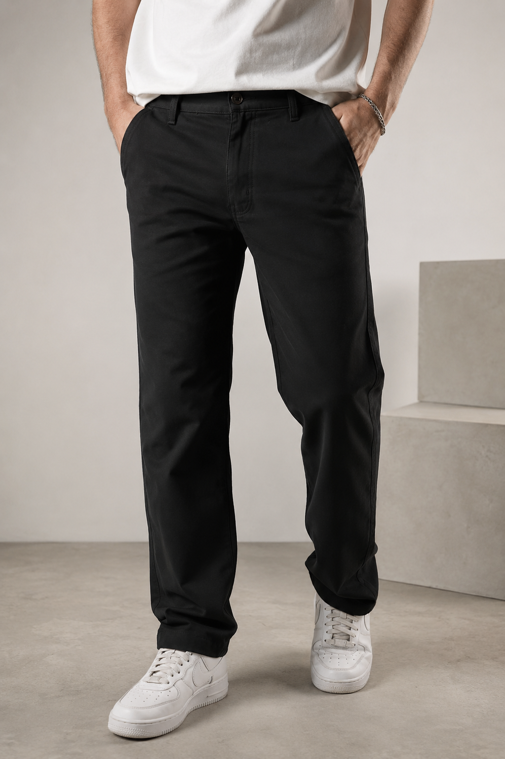 Rocck'z Signature Smart Fit Trousers in Absolute Black - 25499